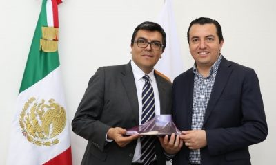 El secretario general del Congreso del Estado, Ricardo Narváez Martínez, recibió en el Palacio Legislativo la visita de una delegación de funcionarios de la Cámara de Diputados Federal.